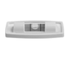 3616N11 Nivel tubular de montaje en superficie horizontal con parte posterior adhesiva, 2" de largo x 1" de ancho x 1/4" de alto, blanco PACK DE 2 PZ