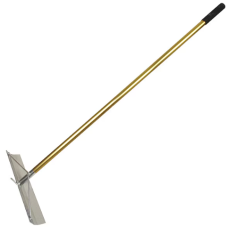 Colocador de concreto, gancho, ancho de hoja 4 in, largo de hoja 19 1/2 in, largo de mango 60 in, aluminio