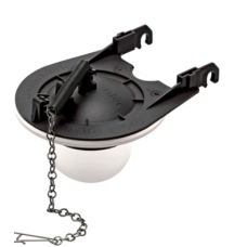 40-5401LASAPO/FLAPPER 3" NEGRO UNIVERSAL CON SELLO DE SILICONA CADENA DE ACERO INOXIDABLE Y DESCARGA AJUSTABLE