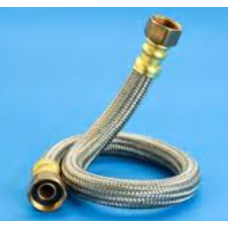 40-B1H12 MANGUERA FLEXIBLE DE ACERO INOXIDABLE PARA CALENTADOR DE AGUA (3/4" X 3/4" PARA TUBERÍA DE ACERO) LONGITUD: 12" 30.48cm